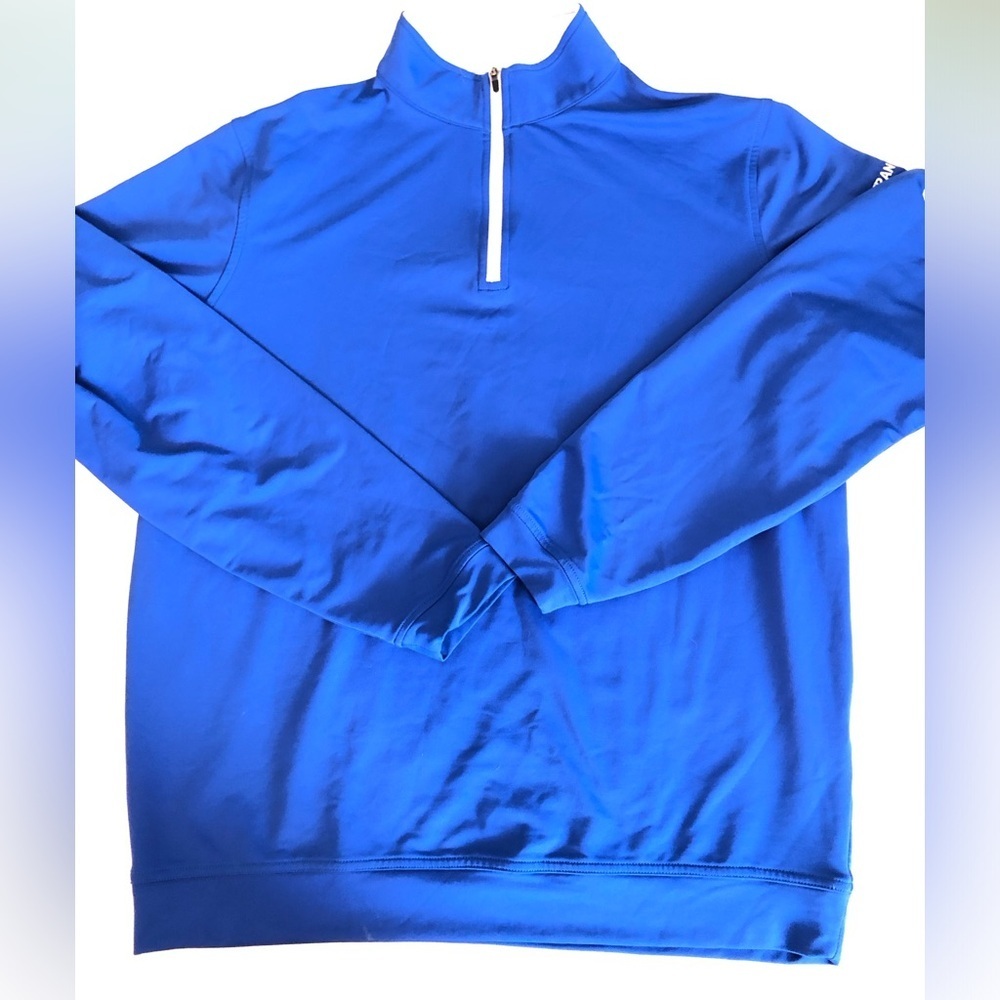 Peter Millar Blue Long Sleeve pullover mens large quarter zip